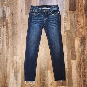 Judy Blue Raw Hem Dark Wash Skinny Fit Jeans Size 3/26